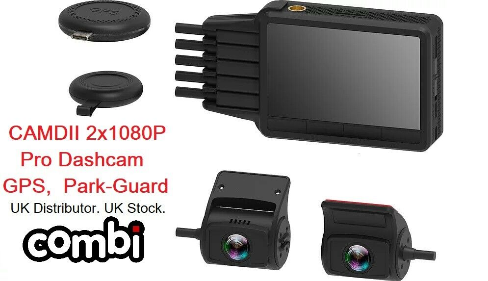 CamDII K2S PRO Hardwire Dual Dash Cam GPS WIFI Park Guard DVR 2x 1080P